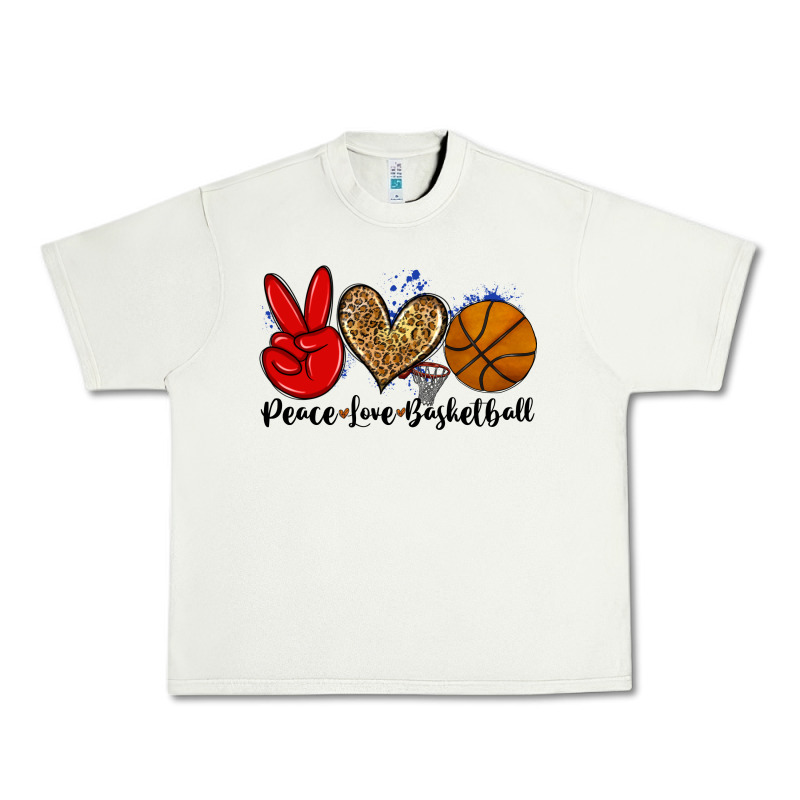 Peace Love Basketball Urban Heavy Tee by Zillion Design Studio | Teevron