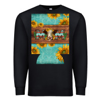Black mom hereford cattle sunflowers on tooled leather regular can cooler Premium Sweatshirt - BarkalooDesign