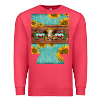 Cardinal mom hereford cattle sunflowers on tooled leather regular can cooler Premium Sweatshirt - BarkalooDesign