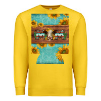Lemon mom hereford cattle sunflowers on tooled leather regular can cooler Premium Sweatshirt - BarkalooDesign