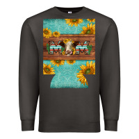 Smoke mom hereford cattle sunflowers on tooled leather regular can cooler Premium Sweatshirt - BarkalooDesign
