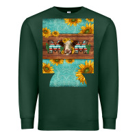 Sports Green mom hereford cattle sunflowers on tooled leather regular can cooler Premium Sweatshirt - BarkalooDesign