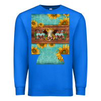 True Royal mom hereford cattle sunflowers on tooled leather regular can cooler Premium Sweatshirt - BarkalooDesign