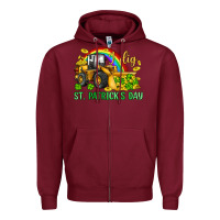 Burgundy i dig st patrick s day bulldozer Zipper Hoodie - JahusDesignShop