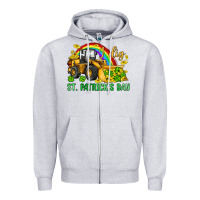 Heather Grey i dig st patrick s day bulldozer Zipper Hoodie - JahusDesignShop