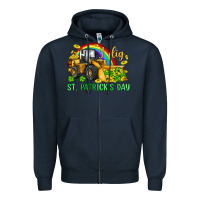 Navy i dig st patrick s day bulldozer Zipper Hoodie - JahusDesignShop