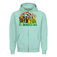 Seafoam i dig st patrick s day bulldozer Zipper Hoodie - JahusDesignShop