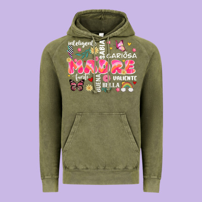 Ella Es Mama Vintage Hoodie Designed By Jahusdesignshop