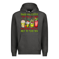 Charcoal Heather christmas characters coffee cups Premium Hoodie - MaliasSmallBusiness