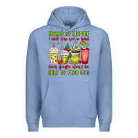 Colony Blue christmas characters coffee cups Premium Hoodie - MaliasSmallBusiness