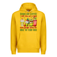 Lemon christmas characters coffee cups Premium Hoodie - MaliasSmallBusiness