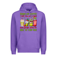 Purple christmas characters coffee cups Premium Hoodie - MaliasSmallBusiness
