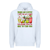 White christmas characters coffee cups Premium Hoodie - MaliasSmallBusiness