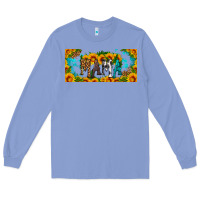 Colony Blue mama sunflower libbey cup Long Sleeve Tee - HRA Design Shop