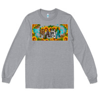 Heather Grey mama sunflower libbey cup Long Sleeve Tee - HRA Design Shop
