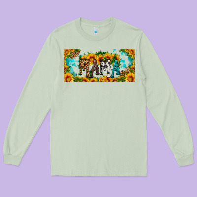 Mama Sunflower Libbey Cup Long Sleeve Tee Designed By Hra Design Shop