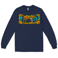 Navy mama sunflower libbey cup Long Sleeve Tee - HRA Design Shop