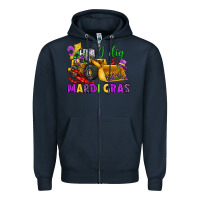 Navy i dig mardi gras bulldozer Zipper Hoodie - JahusDesignShop