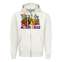 I Dig Mardi Gras Bulldozer Zipper Hoodie | Teevron