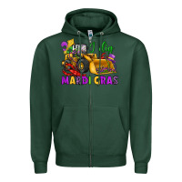 Sports Green i dig mardi gras bulldozer Zipper Hoodie - JahusDesignShop