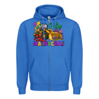 True Royal i dig mardi gras bulldozer Zipper Hoodie - JahusDesignShop