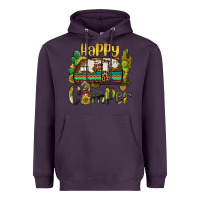 Plum happy camper caravan and gnome Heavyweight Hoodie - BarkalooDesign