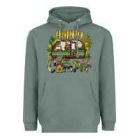 Sage happy camper caravan and gnome Heavyweight Hoodie - BarkalooDesign