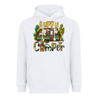 White happy camper caravan and gnome Heavyweight Hoodie - BarkalooDesign