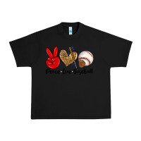 Black peace love baseball Urban Heavy Tee - Zillion Design Studio