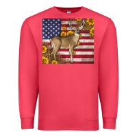 Cardinal Western American Flag And Deer Premium Sweatshirt - LillyAllenDesigns