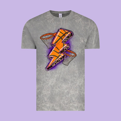 Basketball Lightning Bolt Vintage Tee Designed By Zillion Design Studio