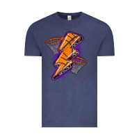 Vintage Denim basketball lightning bolt Vintage Tee - Zillion Design Studio
