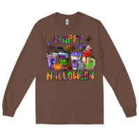 Chestnut happy halloween coffee cups Long Sleeve Tee - AdoDesignShop