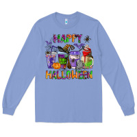 Colony Blue happy halloween coffee cups Long Sleeve Tee - AdoDesignShop