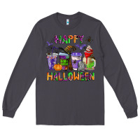 Smoke happy halloween coffee cups Long Sleeve Tee - AdoDesignShop
