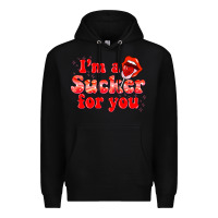 Black im a sucker for you valentines the day Premium Hoodie - NancyCooperArtShop