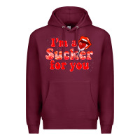 Burgundy im a sucker for you valentines the day Premium Hoodie - NancyCooperArtShop
