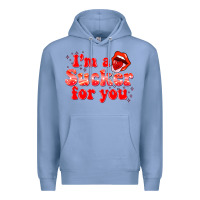 Colony Blue im a sucker for you valentines the day Premium Hoodie - NancyCooperArtShop