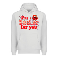 Dove Grey im a sucker for you valentines the day Premium Hoodie - NancyCooperArtShop