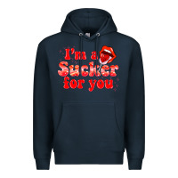 Navy im a sucker for you valentines the day Premium Hoodie - NancyCooperArtShop