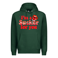 Sports Green im a sucker for you valentines the day Premium Hoodie - NancyCooperArtShop