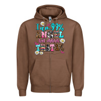 Chestnut i am  99 angel but ohh that Zipper Hoodie - AdoDesignShop