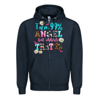 Navy i am  99 angel but ohh that Zipper Hoodie - AdoDesignShop