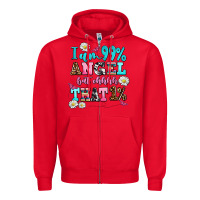 Red i am  99 angel but ohh that Zipper Hoodie - AdoDesignShop
