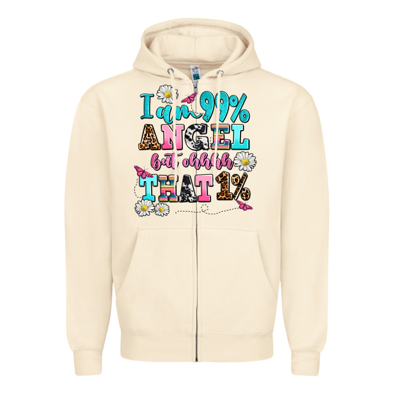 I Am  99 Angel But Ohh That Zipper Hoodie by AdoDesignShop | Teevron