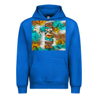 Cobalt mama leopard sunflower Urban Hoodie - LillyAllenDesigns