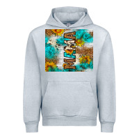 Heather Grey mama leopard sunflower Urban Hoodie - LillyAllenDesigns