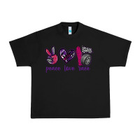 Black peace love race Urban Heavy Tee - texasbilliewilder