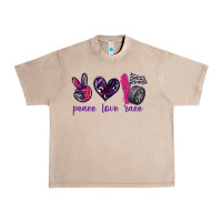 French Oak peace love race Urban Heavy Tee - texasbilliewilder
