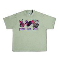 Oil Green peace love race Urban Heavy Tee - texasbilliewilder